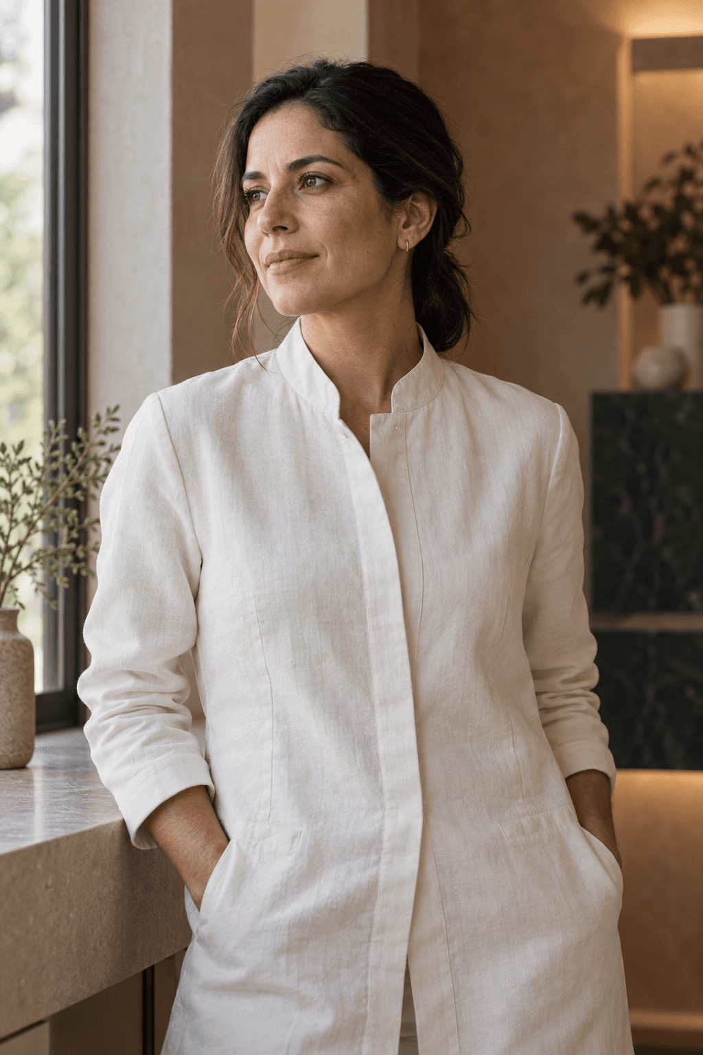 Retrato de la Dra. Mariana Perea Sandoval en el consultorio