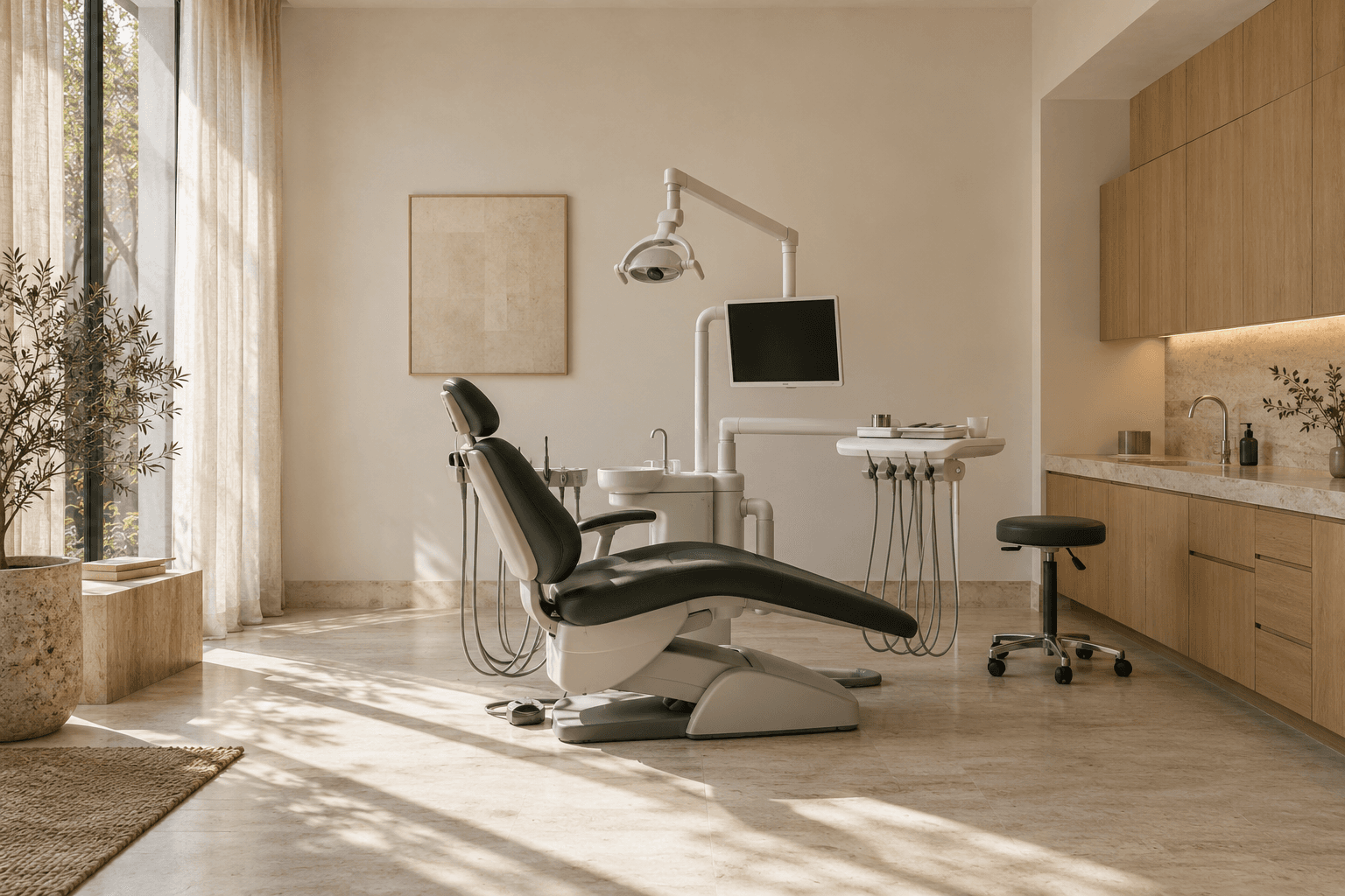 Sala de consulta con unidad dental en el consultorio 302